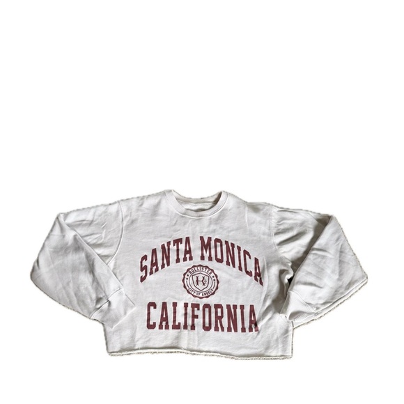 Hollister Tops - Hollister Cropped Santa Monica Pullover – Women’s Small | Raw Hem, Lightweight